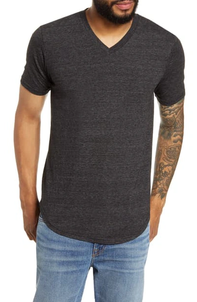 Shop Goodlife Scallop Triblend V-neck T-shirt In Black
