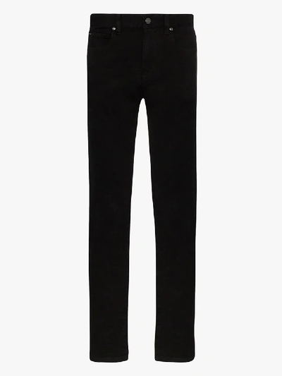 Shop Z Zegna Mid-rise Slim Leg Jeans In Black