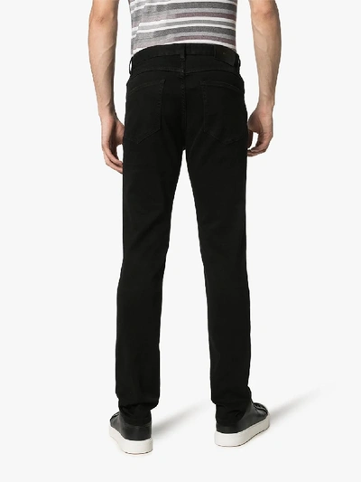 Shop Z Zegna Mid-rise Slim Leg Jeans In Black