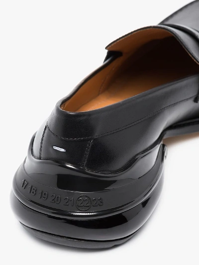 Shop Maison Margiela Black Airbag Leather Loafers