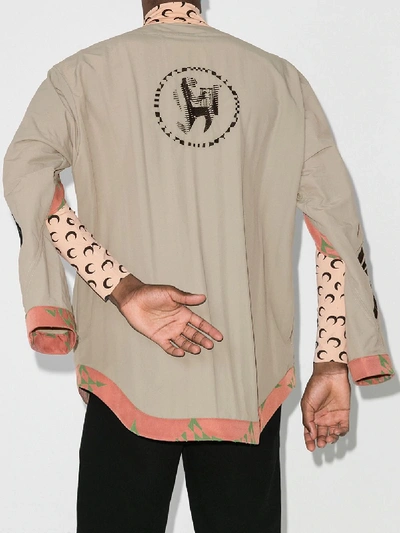 Shop Kiko Kostadinov X Browns 50 Contrast Trim Logo Jacket - Men's - Polyamide/polyester In Grey