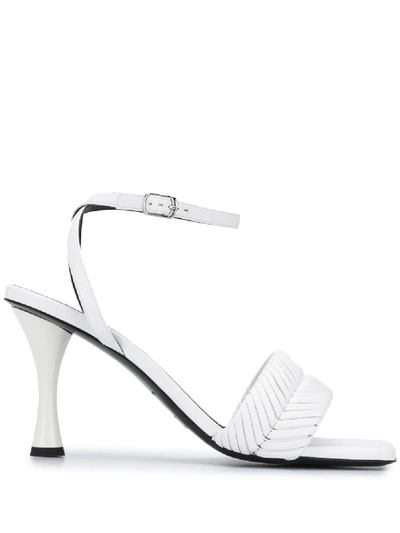 Shop Proenza Schouler Braided Ankle Strap Sandals In White