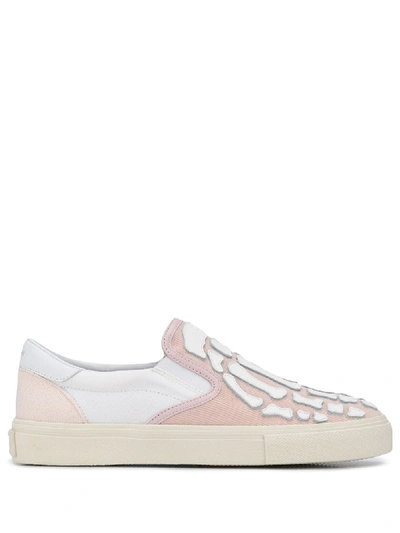 Shop Amiri Skel Toe Slip-on Trainers In Pink