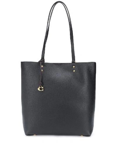 Shop Coach Plaza Logo Tote Bag In Black