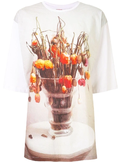 Shop Romance Was Born Flower Vase Oversized T-shirt In White