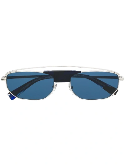 Shop Alain Mikli Rectangle Sunglasses In Blau