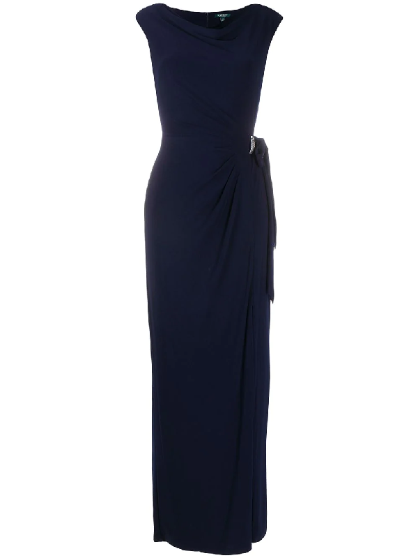 ralph lauren blue evening dress