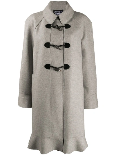 Pre-owned Moschino 2000s Duffle Coat In Grey
