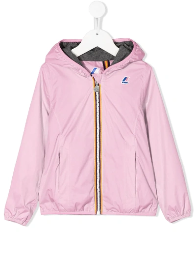 Shop K-way Le Vrai Claude 3.0 Rain Jacket In Pink