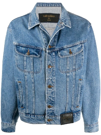 Pre-owned Valentino 1990s Denim Jacket In Blue