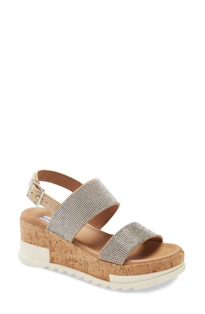 Steve Madden Brenda Wedge Sandal In Rhinestone | ModeSens