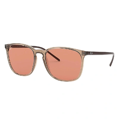 Shop Ray Ban Rb4387 Sunglasses In Light Brown
