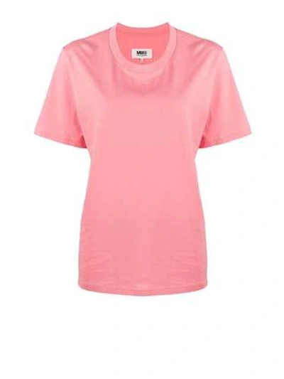 Shop Mm6 Maison Margiela Pink Back Print T-shirt