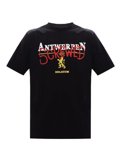 Shop Vetements Antwerpen Screwed T-shirt In Black