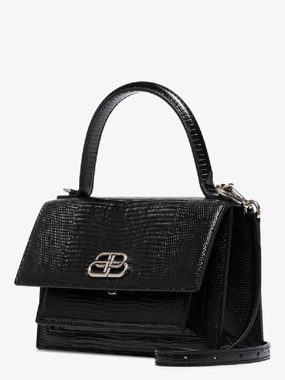 Shop Balenciaga Sharp Small Leather Bag In Black
