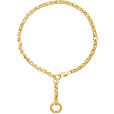 Shop Laura Lombardi Gold Rina Necklace In Brass