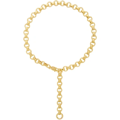 Shop Laura Lombardi Gold Franca Chain Necklace In Brass