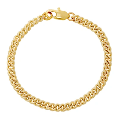 Shop Laura Lombardi Gold Curb Chain Bracelet In Brass