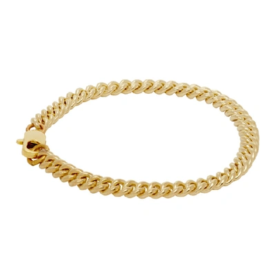 Shop Laura Lombardi Gold Curb Chain Bracelet In Brass