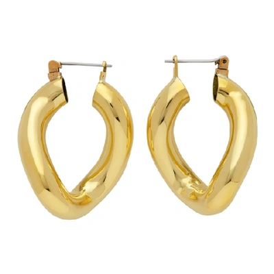 Shop Laura Lombardi Gold Anima Earrings In Brass