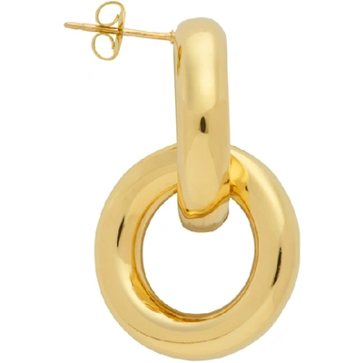 Shop Laura Lombardi Gold Link Earrings In Brass