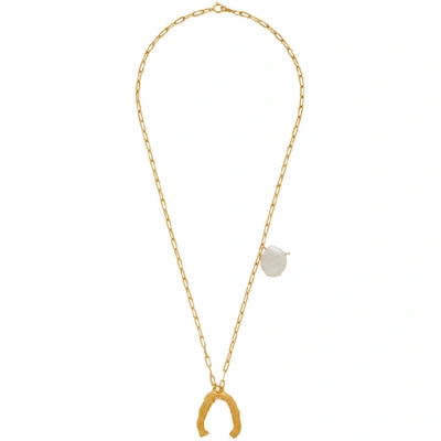 Shop Alighieri Gold Pearl The Flashback And The River Necklace