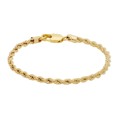 Shop Laura Lombardi Gold Rope Chain Bracelet In Brass