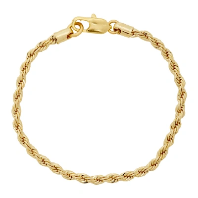 Shop Laura Lombardi Gold Rope Chain Bracelet In Brass
