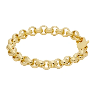 Shop Laura Lombardi Gold Rolo Bracelet In Brass