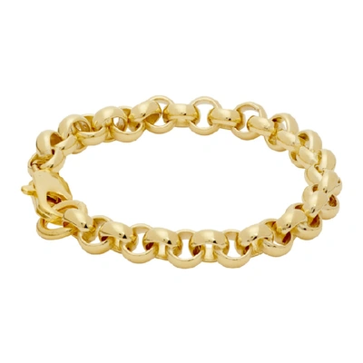 Shop Laura Lombardi Gold Rolo Bracelet In Brass