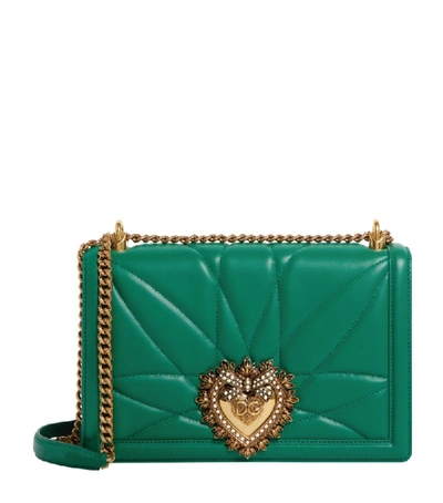 Shop Dolce & Gabbana Large Leather Devotion Bag