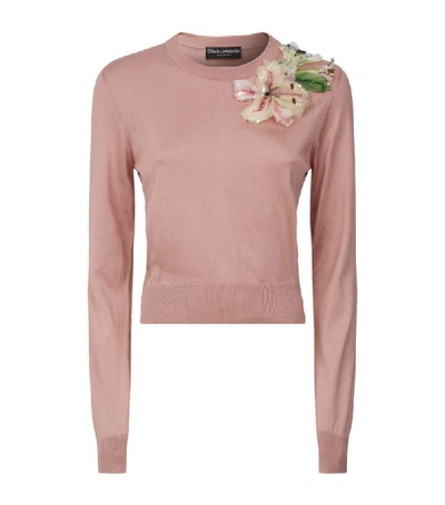 Shop Dolce & Gabbana Floral Sweater