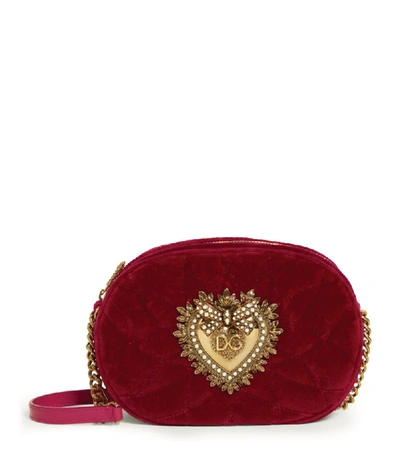 Shop Dolce & Gabbana Velvet Devotion Camera Bag