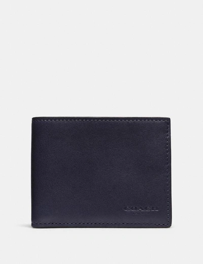 Shop Coach Slim Billfold Id Wallet - Men's In Midnight