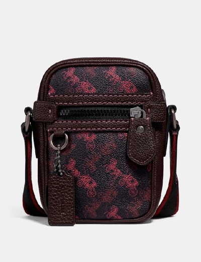 Shop Coach Dylan 10 With Horse And Carriage Print In Black Copper/black Red