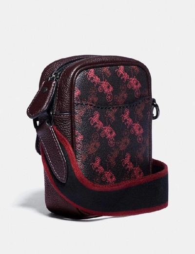 Shop Coach Dylan 10 With Horse And Carriage Print In Black Copper/black Red