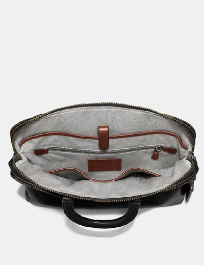 Shop Coach Rogue Slim Brief In Black/light Antique Nickel