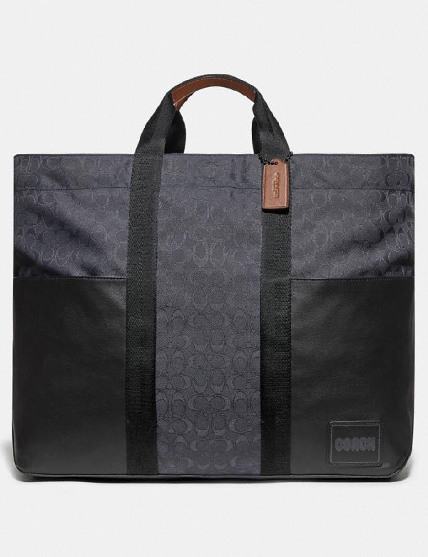 coach reversible tote blue