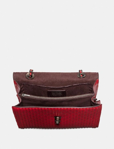 Shop Coach Parker With Quilting And Rivets - Women's In Red Apple/pewter
