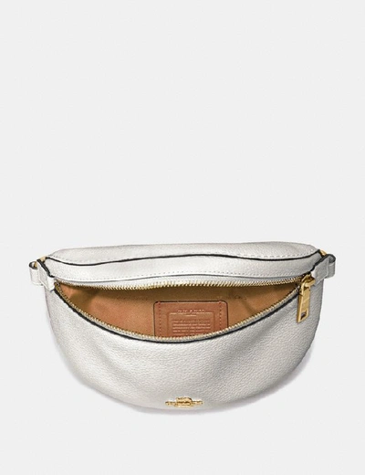 Shop Coach Belt Bag In Chalk/gold