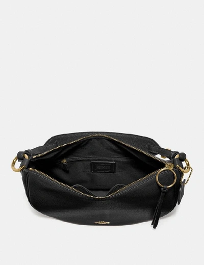 Shop Coach Sutton Hobo In Black/gold