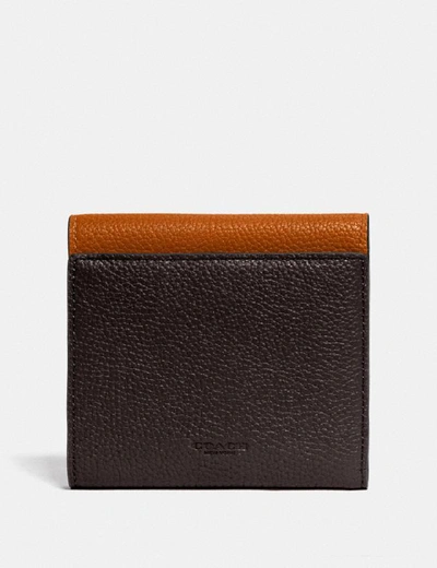 Shop Coach Tabby Small Wallet In Colorblock In Brass/dark Teak Multi