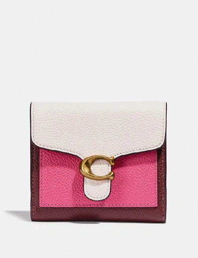 Shop Coach Tabby Small Wallet In Colorblock In B4/confetti Pink Multi