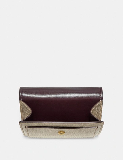 Shop Coach Tabby Small Wallet In Brass/platinum