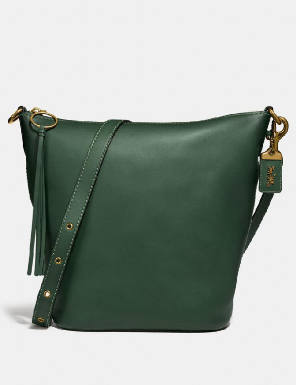 hunter green coach purse