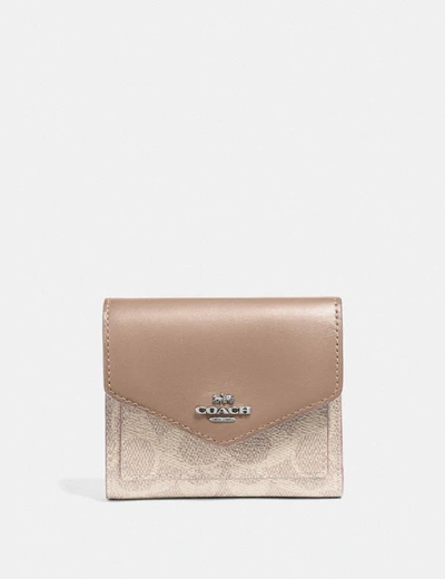 Small wallet in colorblock signature canvas new arrivals
