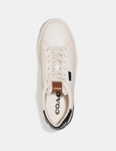 Shop Coach Lowline Low Top Sneaker In Chalk/black