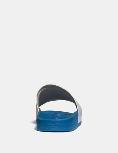 Coach Siganture Monogram Printed Slide Sandals In Color<lsn_delimiter>chalk Pacific