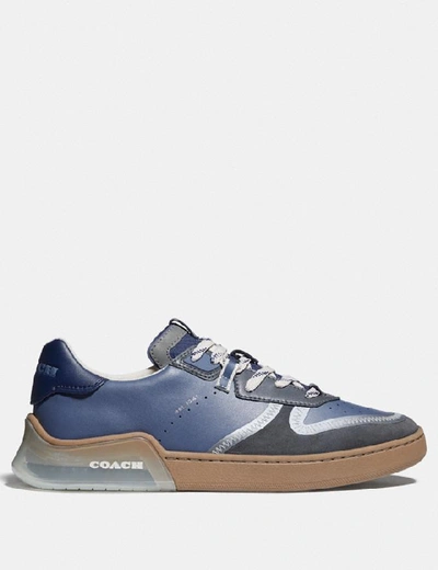 Shop Coach Citysole Court Sneaker In Colorblock In Blue Mist Grey