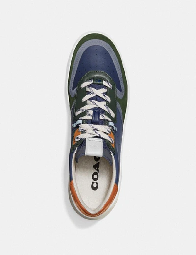 Shop Coach Citysole Court Sneaker In Colorblock In True Navy/ Washed Utility